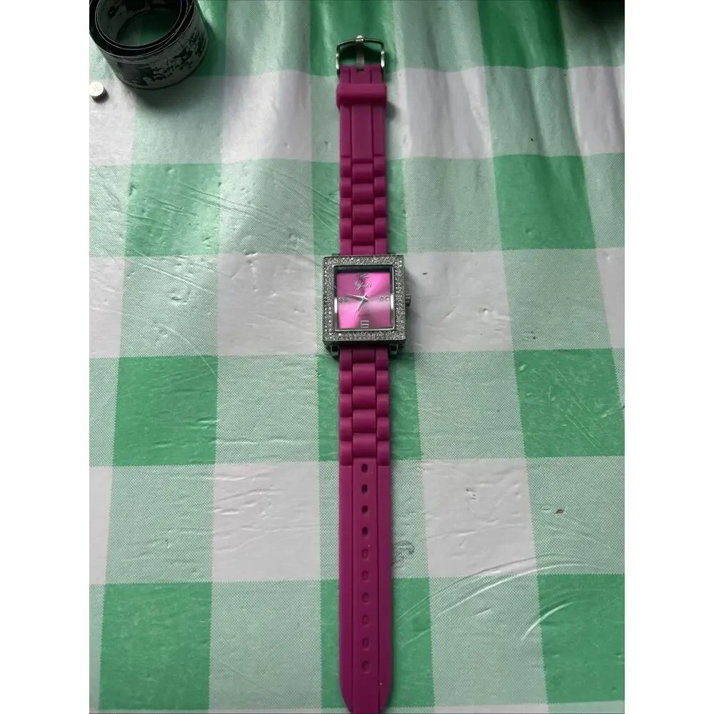 Yaki Silver Tone Pink Dial And Band Women’s Quartz Watch